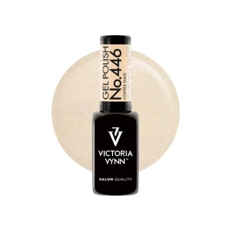 Gel Polish 446 Coffee Date | Beige con brillo dorado