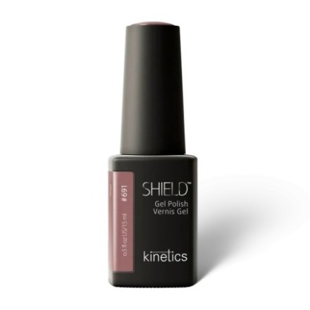 Kinetics Shield Gel Polish Slow - esmalte de uñas profesional color rosa topo empolvado con matices malva de 15ml