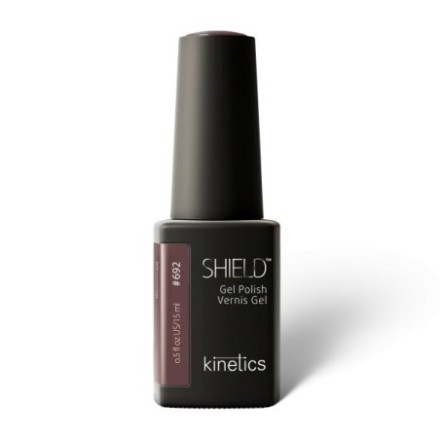 Kinetics Shield Gel Polish Grounded  - esmalte de uñas profesional color marrón ciruela oscuro con matices malva de 15ml