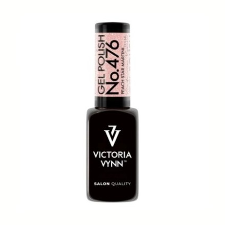 Victoria Vynn Gel Polish Color 476 Peach Star Martini esmalte semipermanente rosa melocotón con shimmer