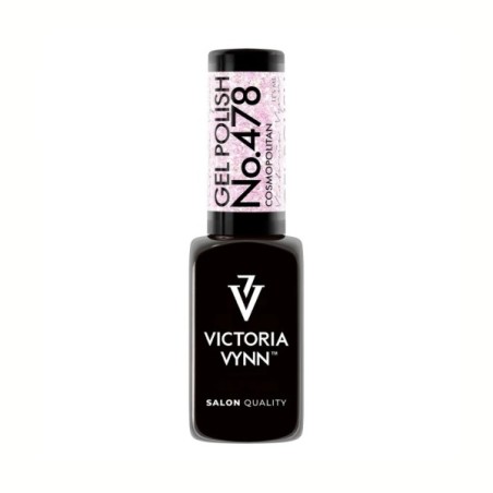 Victoria Vynn Gel Polish Color 478 Cosmopolitan esmalte semipermanente violeta lila con foil plateado