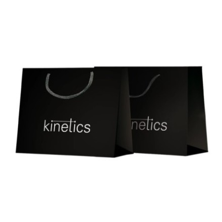Bolsa de Papel Kinetics Negra KBBS | Packaging para Salón