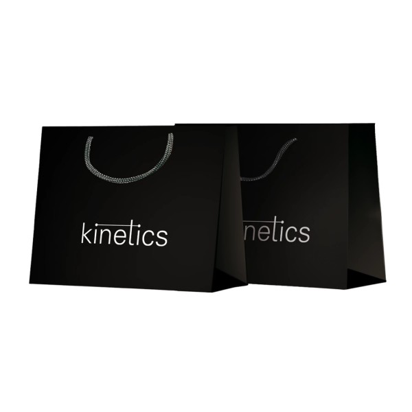 Bolsa de Papel Kinetics Negra KBBS | Packaging para Salón