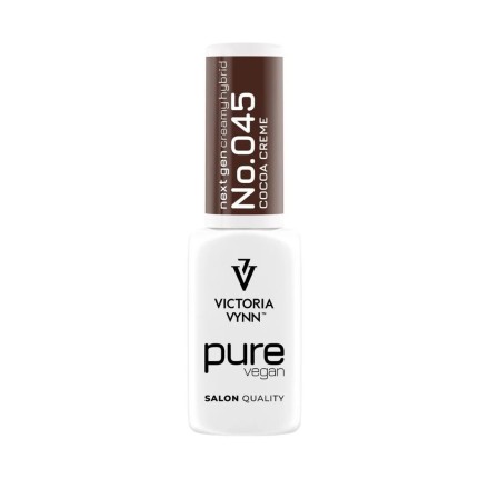 Esmalte semipermanente Pure Vegan Creamy Hybrid 045 Cocoa Creme de Victoria Vynn en tono marrón cacao