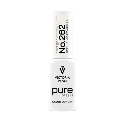 Esmalte semipermanente Pure Vegan Creamy Hybrid 262 Stella Mozzarella de Victoria Vynn en tono blanco cremoso