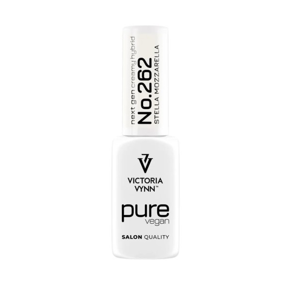 Esmalte semipermanente Pure Vegan Creamy Hybrid 262 Stella Mozzarella de Victoria Vynn en tono blanco cremoso
