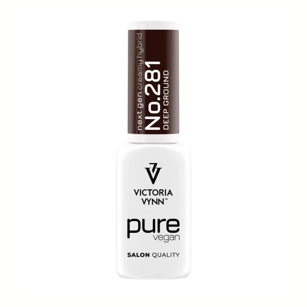 Victoria Vynn Pure Vegan Creamy Hybrid 281 DEEP GROUND esmalte híbrido marrón chocolate