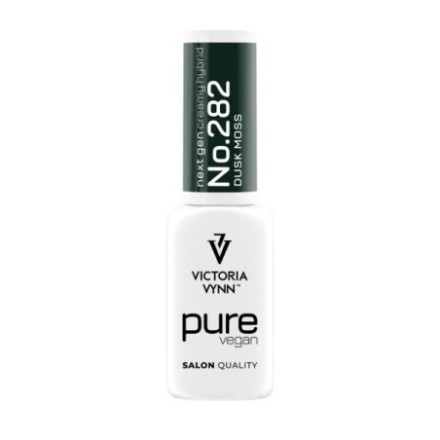 Pure Vegan 282 DUSK MOSS esmalte híbrido verde botella oscuro Victoria Vynn