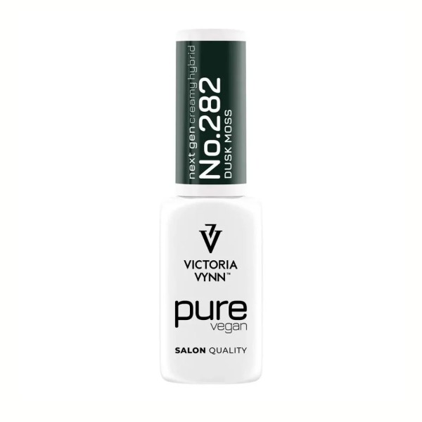Pure Vegan 282 DUSK MOSS esmalte híbrido verde botella oscuro Victoria Vynn