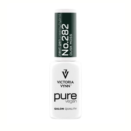 Pure Vegan 282 DUSK MOSS esmalte híbrido verde botella oscuro Victoria Vynn