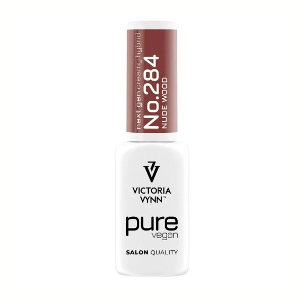 Pure Vegan Creamy Hybrid 284 Nude Wood esmalte híbrido marrón cálido Victoria Vynn