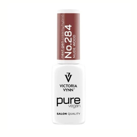 Pure Vegan Creamy Hybrid 284 Nude Wood esmalte híbrido marrón cálido Victoria Vynn