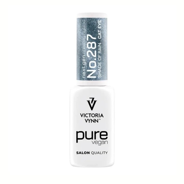 Pure Vegan 287 Cat Eye Shade of Rain esmalte híbrido azul Victoria Vynn