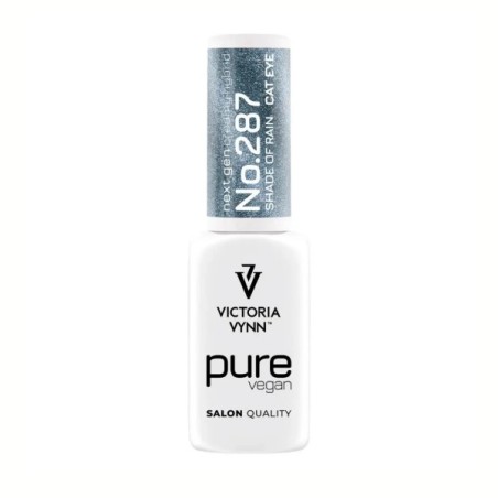 Pure Vegan 287 Cat Eye Shade of Rain esmalte híbrido azul Victoria Vynn