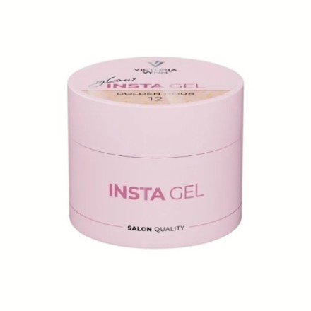 Victoria Vynn Insta Gel 12 Golden Hour 40 ml gel constructor rosa nude con escamas doradas