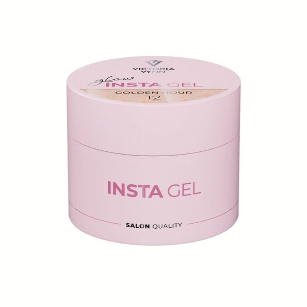 Victoria Vynn Insta Gel 12 Golden Hour 40 ml gel constructor rosa nude con escamas doradas