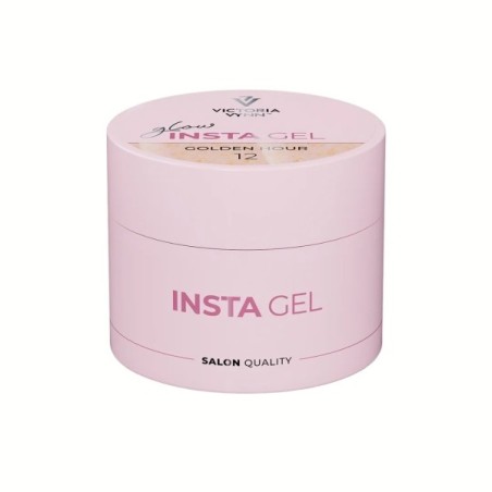 Victoria Vynn Insta Gel 12 Golden Hour 40 ml gel constructor rosa nude con escamas doradas