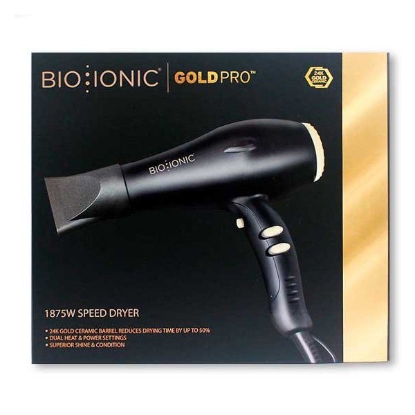 Secador Bio Ionic GoldPro | Oro 24K y secado rápido