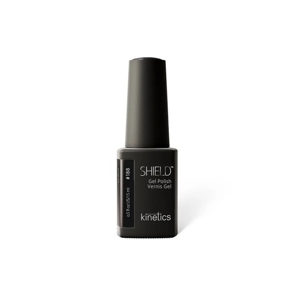 Shield Gel Polish Jet Black 188 | Negro Intenso Profesional
