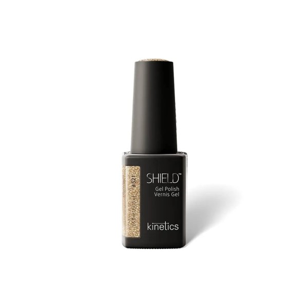 SHIELD Goal Digger 521 15 ml | Esmalte dorado glitter HEMA FREE
