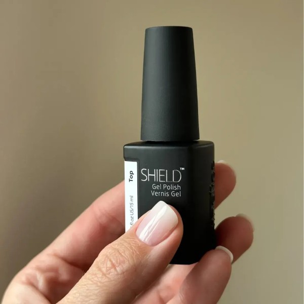 SHIELD Nude Top Coat 15 ml | Top milky efecto difuminado