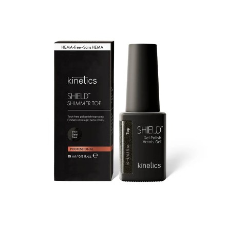 Shield Shimmer Top Gold Dust #931 | Top Coat Brillante y Glamouroso