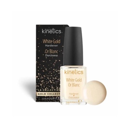 White Gold Hardener | Endurecedor de Uñas con Oro Puro y Acabado Perlado