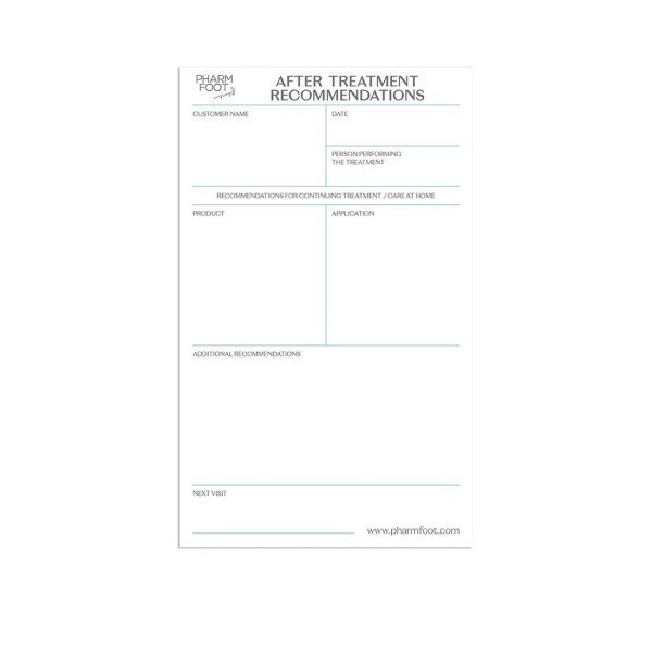 Bloc Recomendaciones Post Tratamiento Pharm Foot