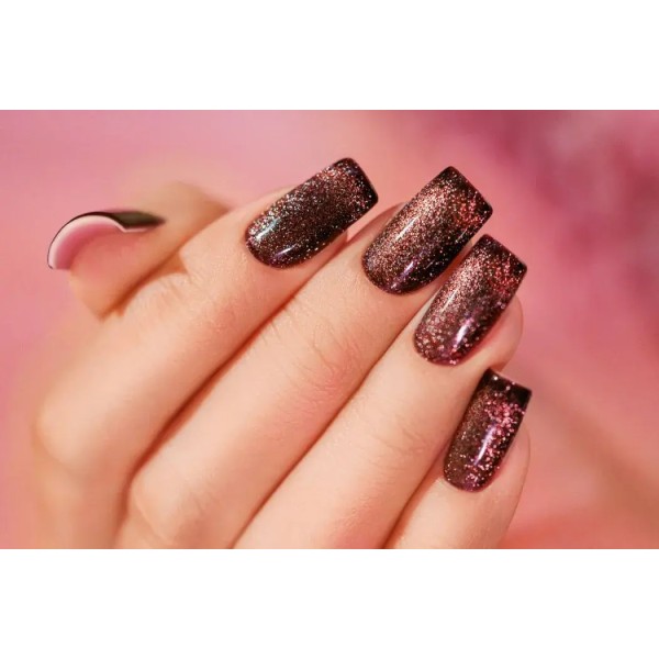 Gel Polish Sparkle Brownie 8ml | Marrón Profundo Cat-Eye