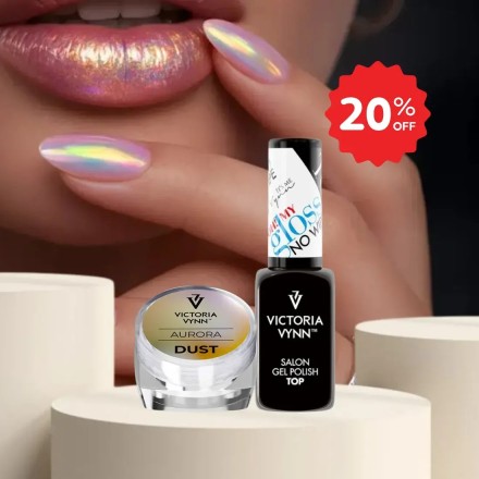polvo cromado con top efecto gel victoria vynn