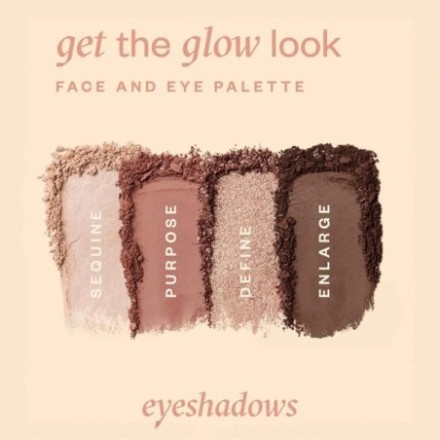 Paleta de color rosa con diferentes productos para un maquillaje perfecto 2