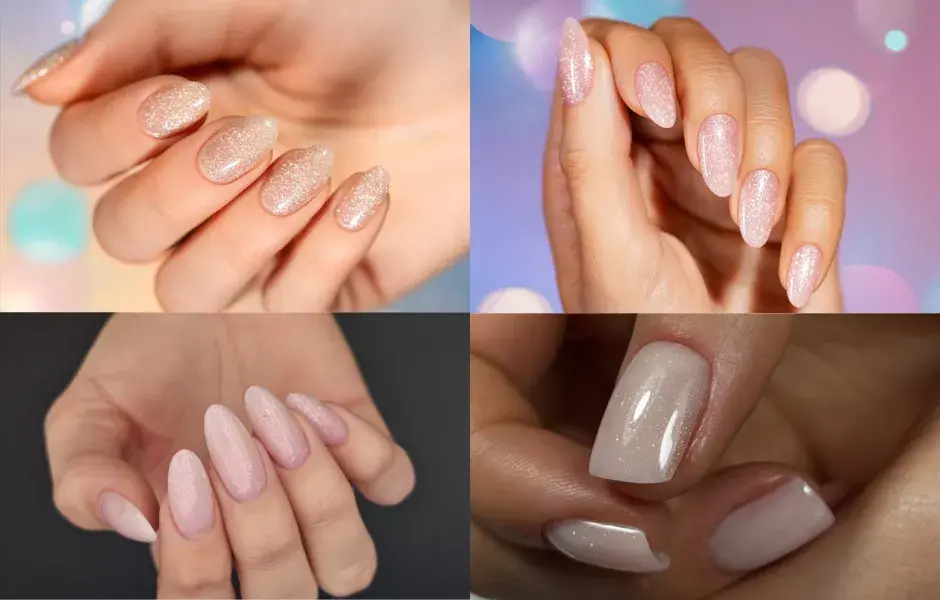 manicura glitter shimmer bodas