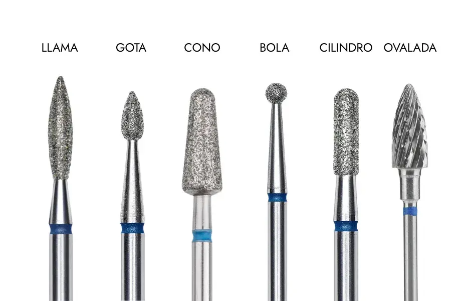 diferentes fresas seg&uacute;n su forma