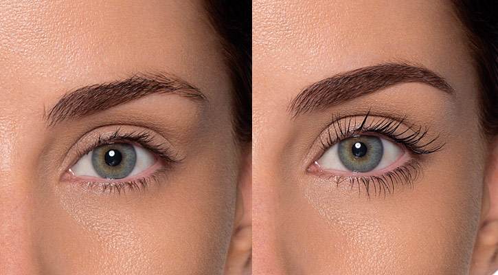 Antes y después lifting de pestañas Ellebana one shot lash lift